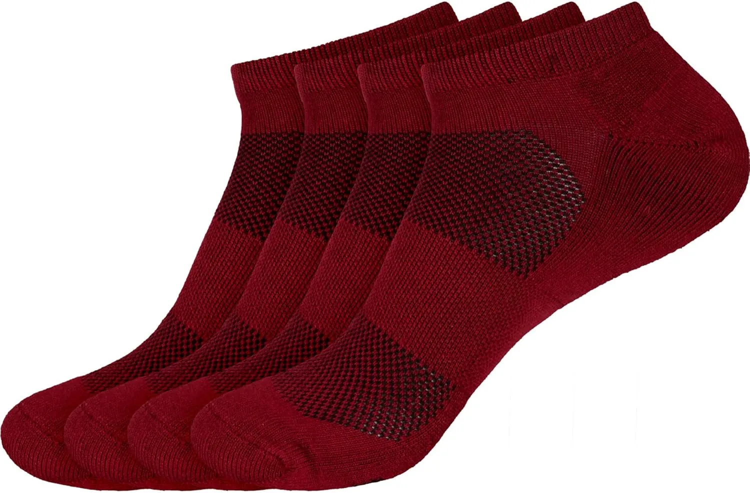 BambooMN Men and Women's Rayon from Bamboo Low Cut Ankle Socks for Sports, Work and Everyday Wear - 4 Pairs - Unisex Sizing