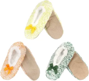 BambooMN Soft Warm Cozy Fuzzy Gradient Comfort Slipper Socks, Indoor Comfy House Slipprs, Different Sizes and Colors