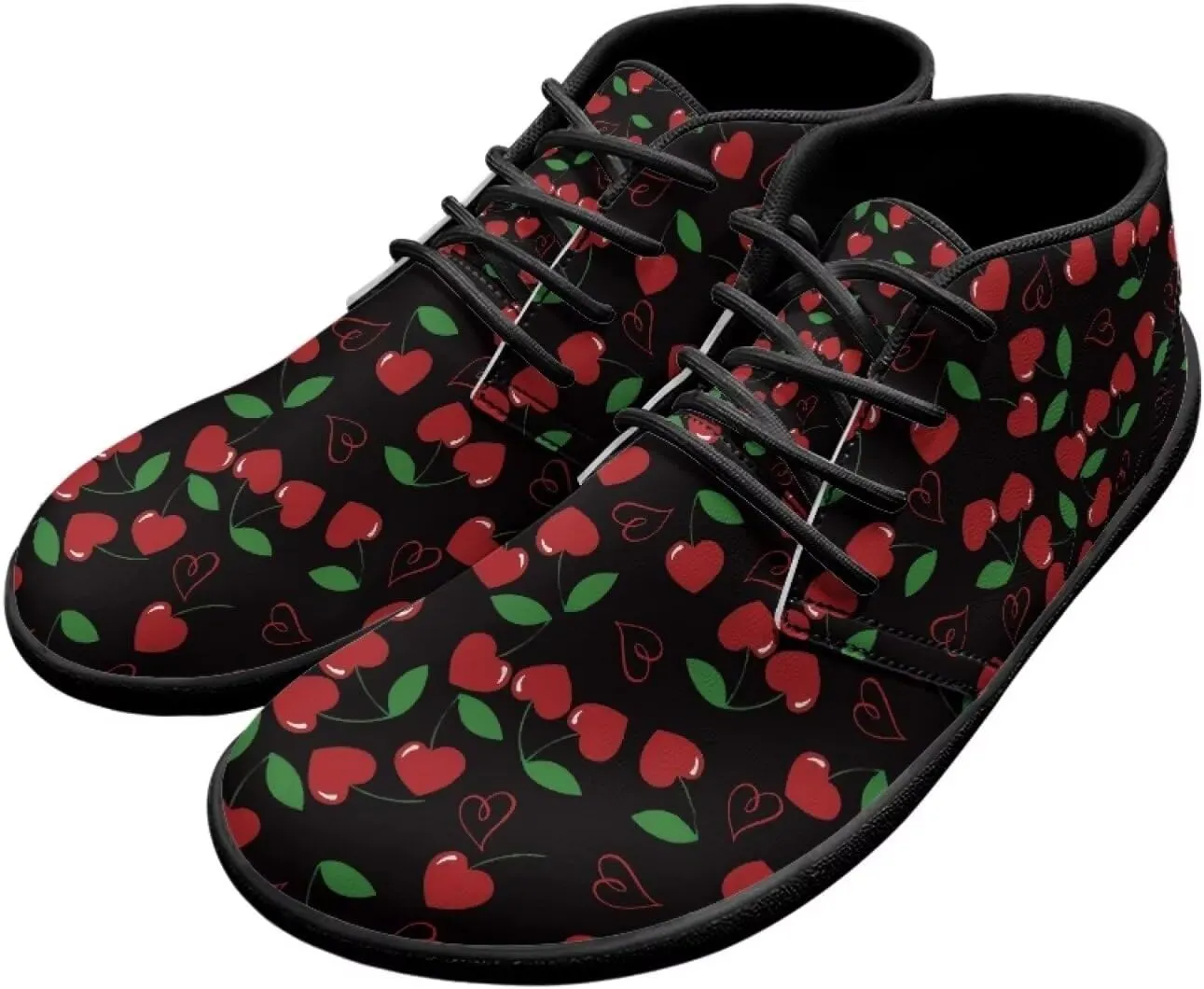Barefoot Sneakers Mushroom Lace Up Shoes for Women Trendy Fruit Wide Minimalist Shoe Comfortable Running Walking Shoe
