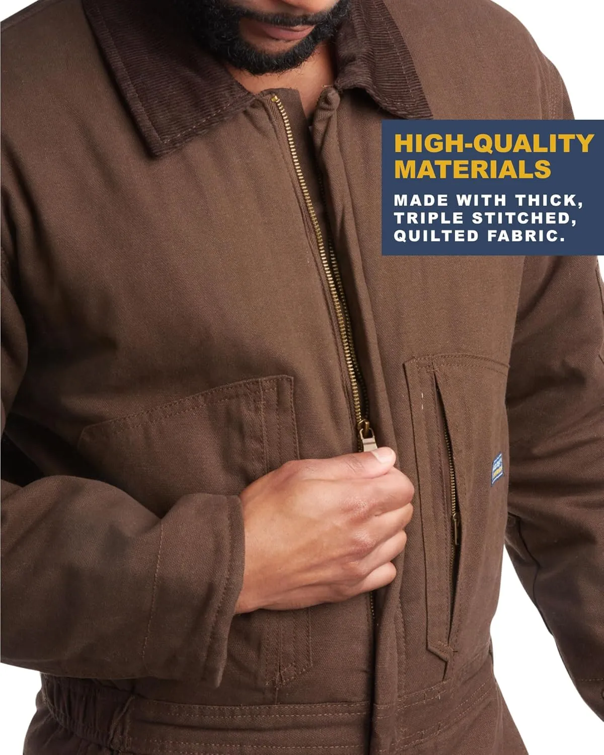 Bass Creek Outfitters Mens Coveralls - Insulated Water-Resistant Long Sleeve Work Wear Jump Suit, Coveralls for Men (M-XXL)
