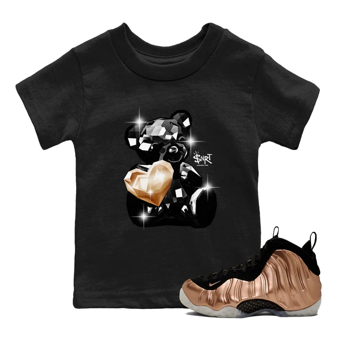 Bear Tees Buy-one-get-one-free SNRT Back-to-school sale Sneaker - Air Foamposite Kids One Germs Metallic Copper