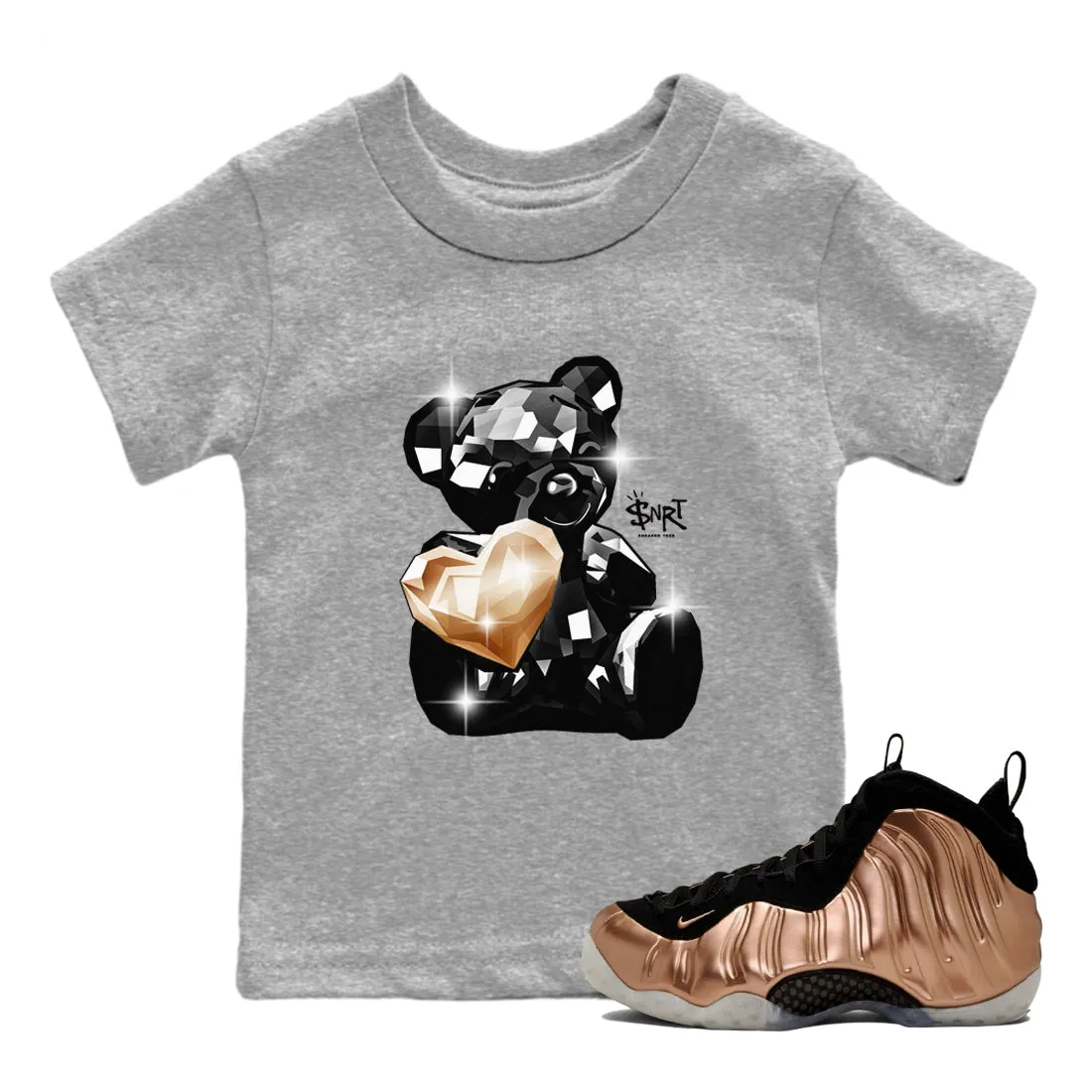 Bear Tees Buy-one-get-one-free SNRT Back-to-school sale Sneaker - Air Foamposite Kids One Germs Metallic Copper