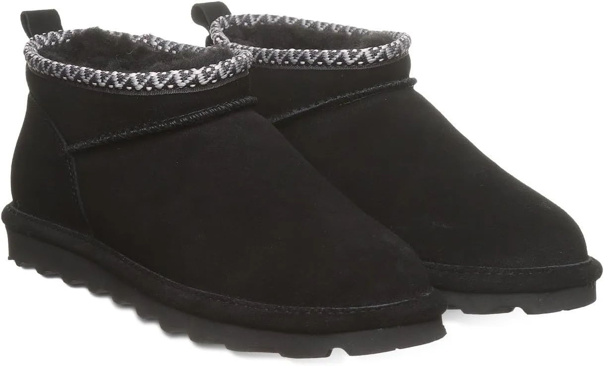 BEARPAW Women's Super Shorty Deco Multiple Colors | Women's Ankle Boot | Women's Slip On Boot | Comfortable Winter Boot