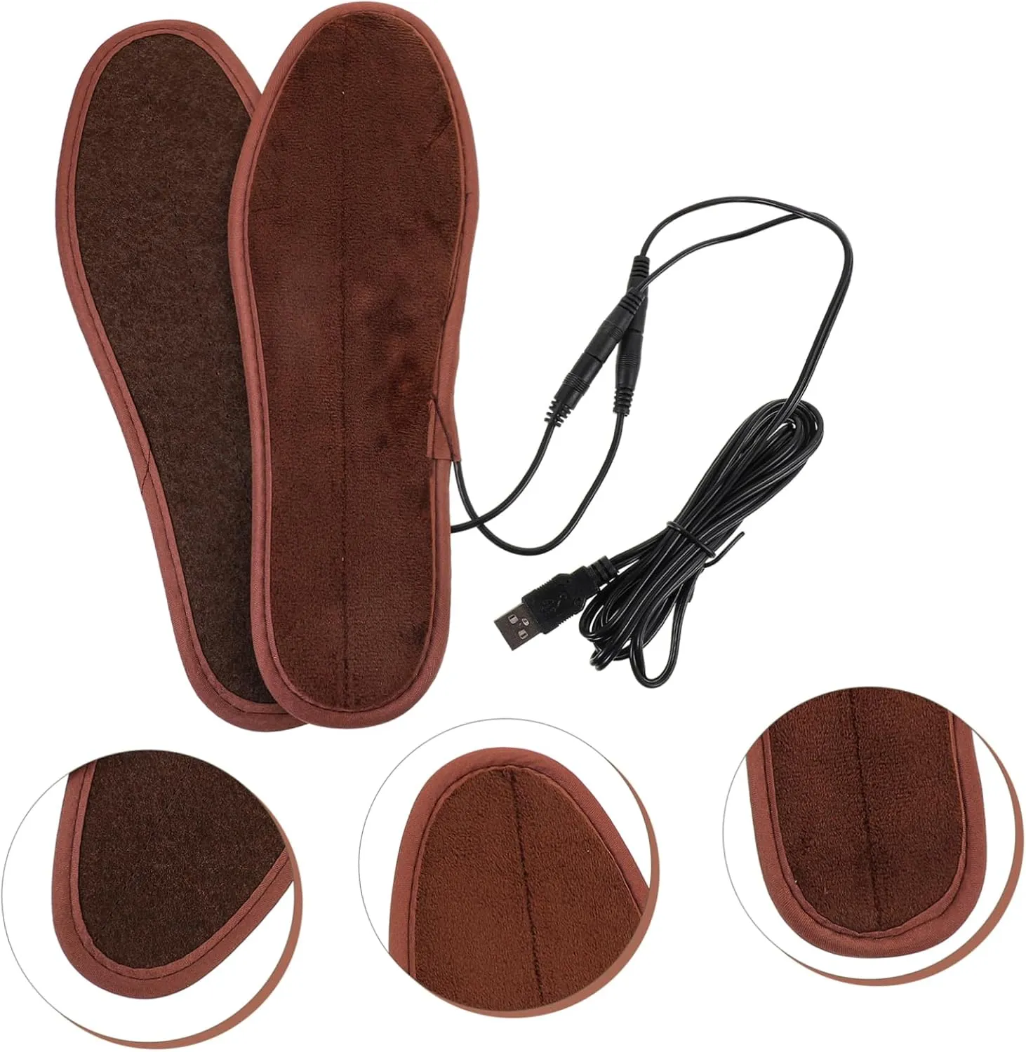Beaupretty Rmal Insoles for Winter Rechargeable Heated Warm Shoe Pad for Foot Comfort