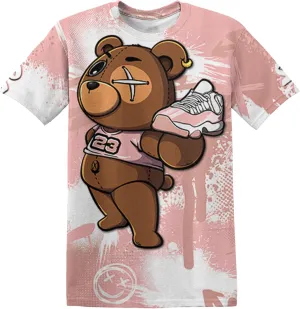 BER GOTEM 3D Unisex All Over Printed T-Shirt Matching Retro 11s Low Legend Pink for Men Women Unisex Streetwear Clothing Sneaker 3D Graphic Tee Design Printed