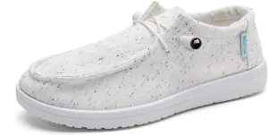 Betrue Women's Lightweight Boat Shoes, Breathable Canvas Loafers for Casual Users, Slip-On Deck Shoes for Everyday Consumers
