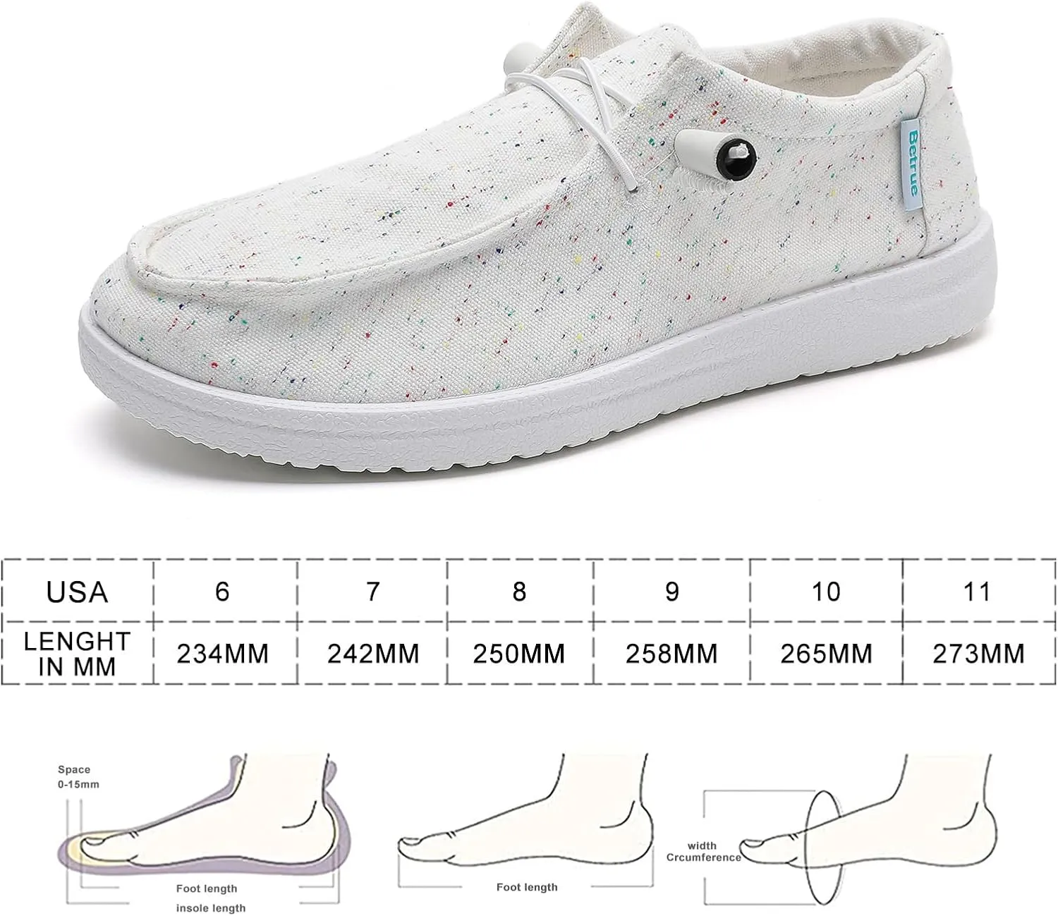 Betrue Women's Lightweight Boat Shoes, Breathable Canvas Loafers for Casual Users, Slip-On Deck Shoes for Everyday Consumers