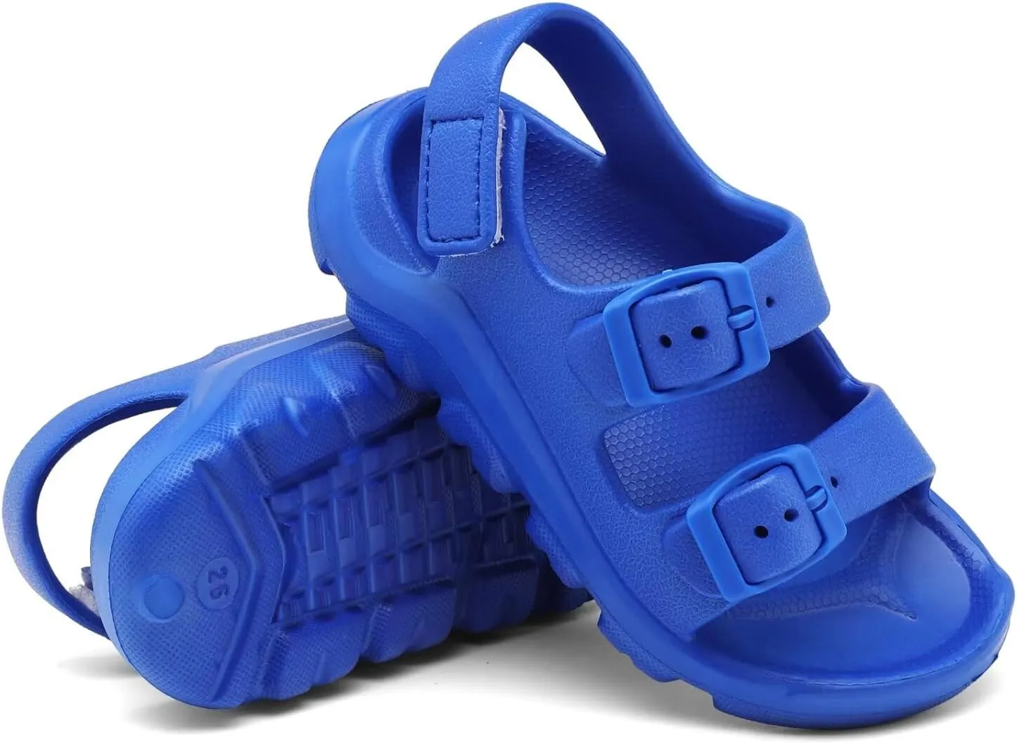 Boys Girls Toddler Little Kid Sandals Buckle Adjustable Water Sandal With Hook Loop Back Strap(Toddler 5-Little Kid 12)