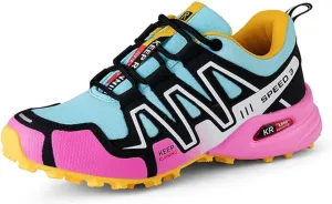 Breathable Hiking Shoes Women | Casual Walking Waterproof Shoes for Women | Comfortable & Light-Weight & Non-Slip | Women's Camping Shoes Walking Trekking Camping Tennis Sport Sneakers