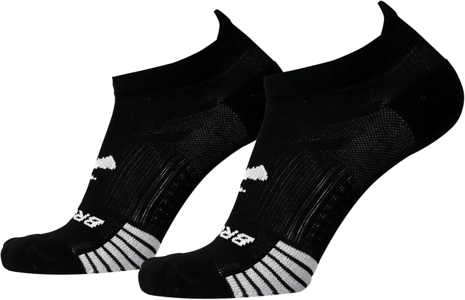 Brooks Ghost Lite No Show Socks I Performance Running, Comfort Fit with Arch Support for Men & Women (2-Pack Set)