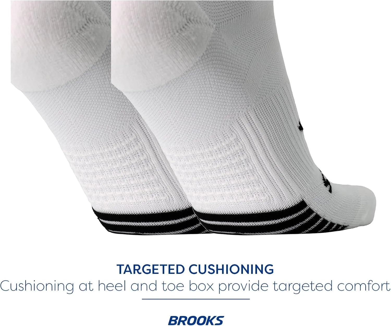 Brooks Ghost Lite Quarter Socks I Performance Running, Comfort Fit with Arch Support for Men & Women (2-Pack Set)