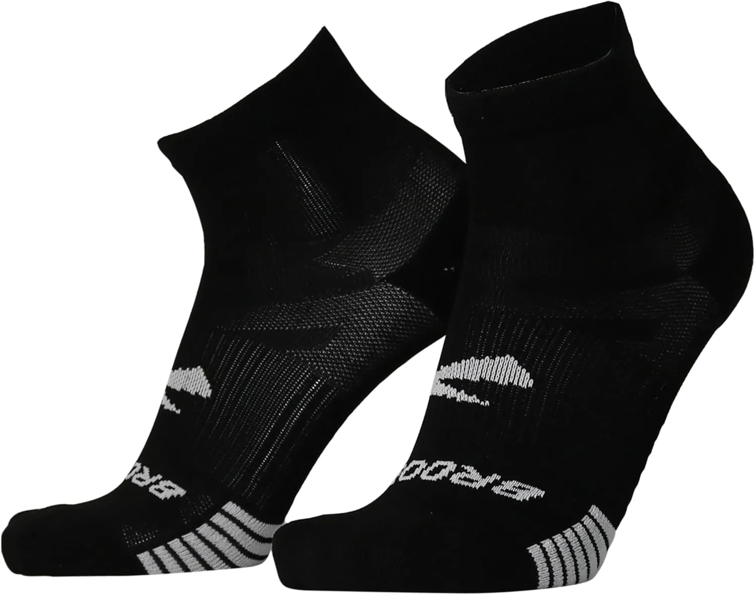 Brooks Ghost Lite Quarter Socks I Performance Running, Comfort Fit with Arch Support for Men & Women (2-Pack Set)