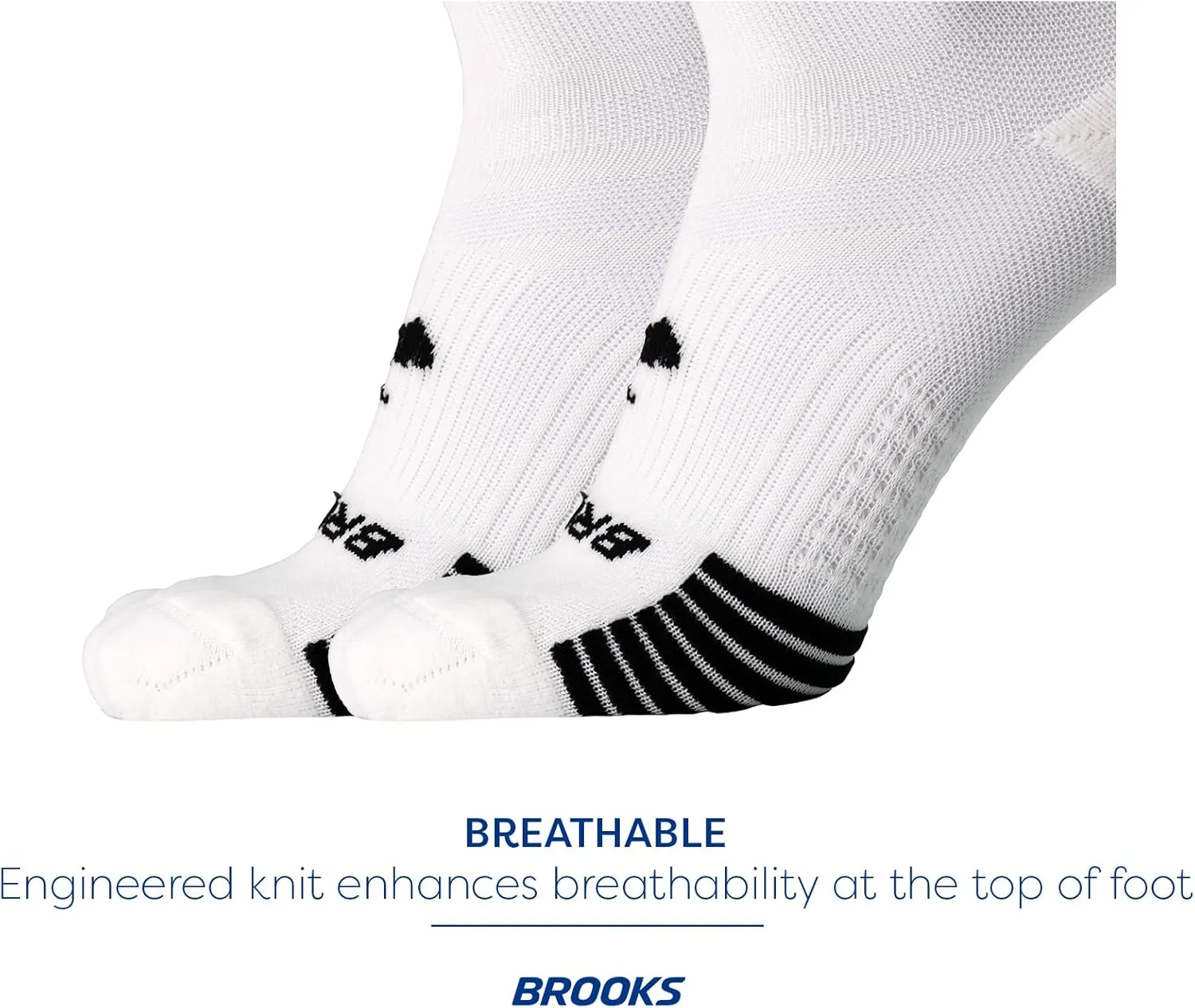 Brooks Ghost Lite Quarter Socks I Performance Running, Comfort Fit with Arch Support for Men & Women (2-Pack Set)