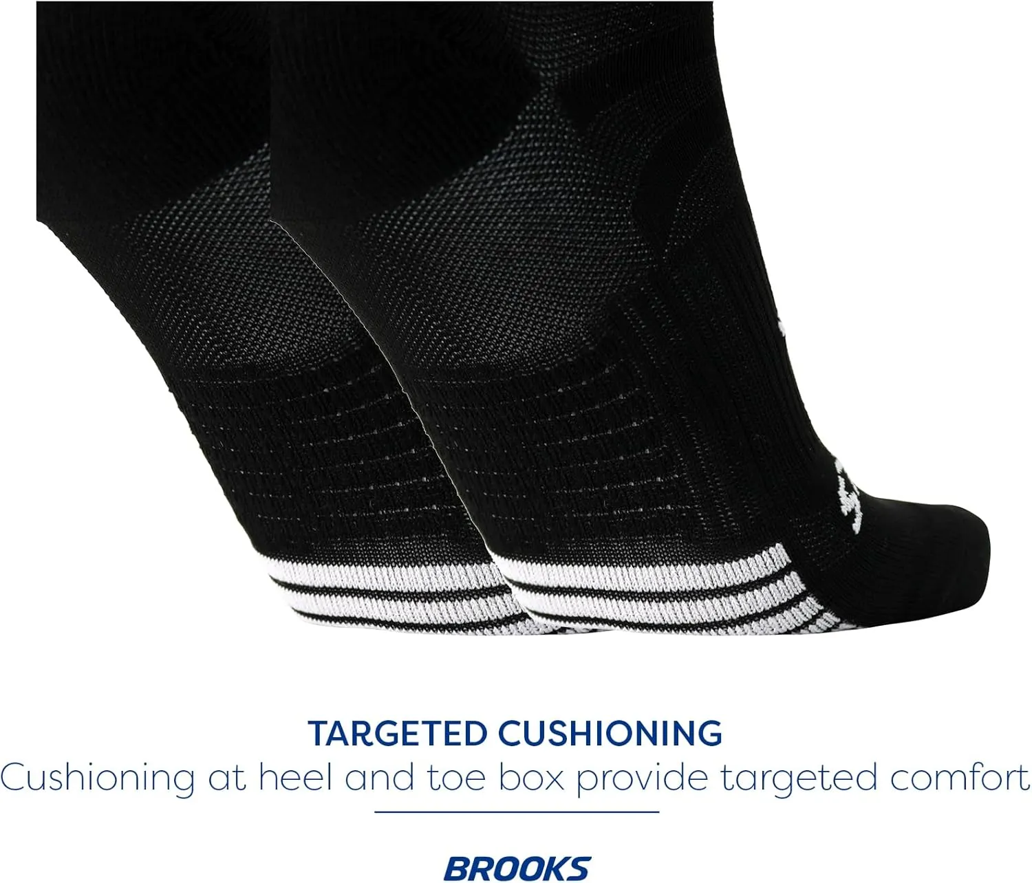 Brooks Ghost Lite Quarter Socks I Performance Running, Comfort Fit with Arch Support for Men & Women (2-Pack Set)