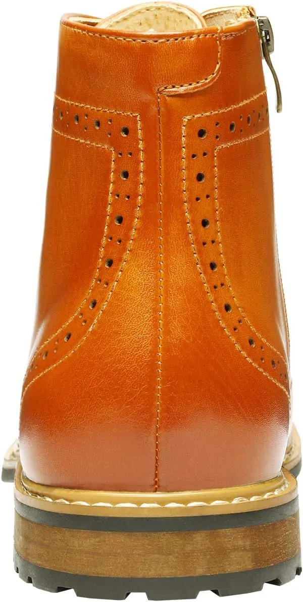 Bruno Marc Men's Dress Ankle Motorcycle Boots