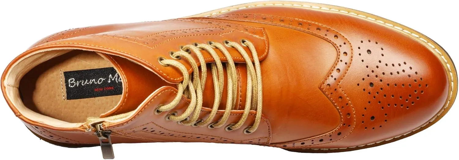 Bruno Marc Men's Dress Ankle Motorcycle Boots