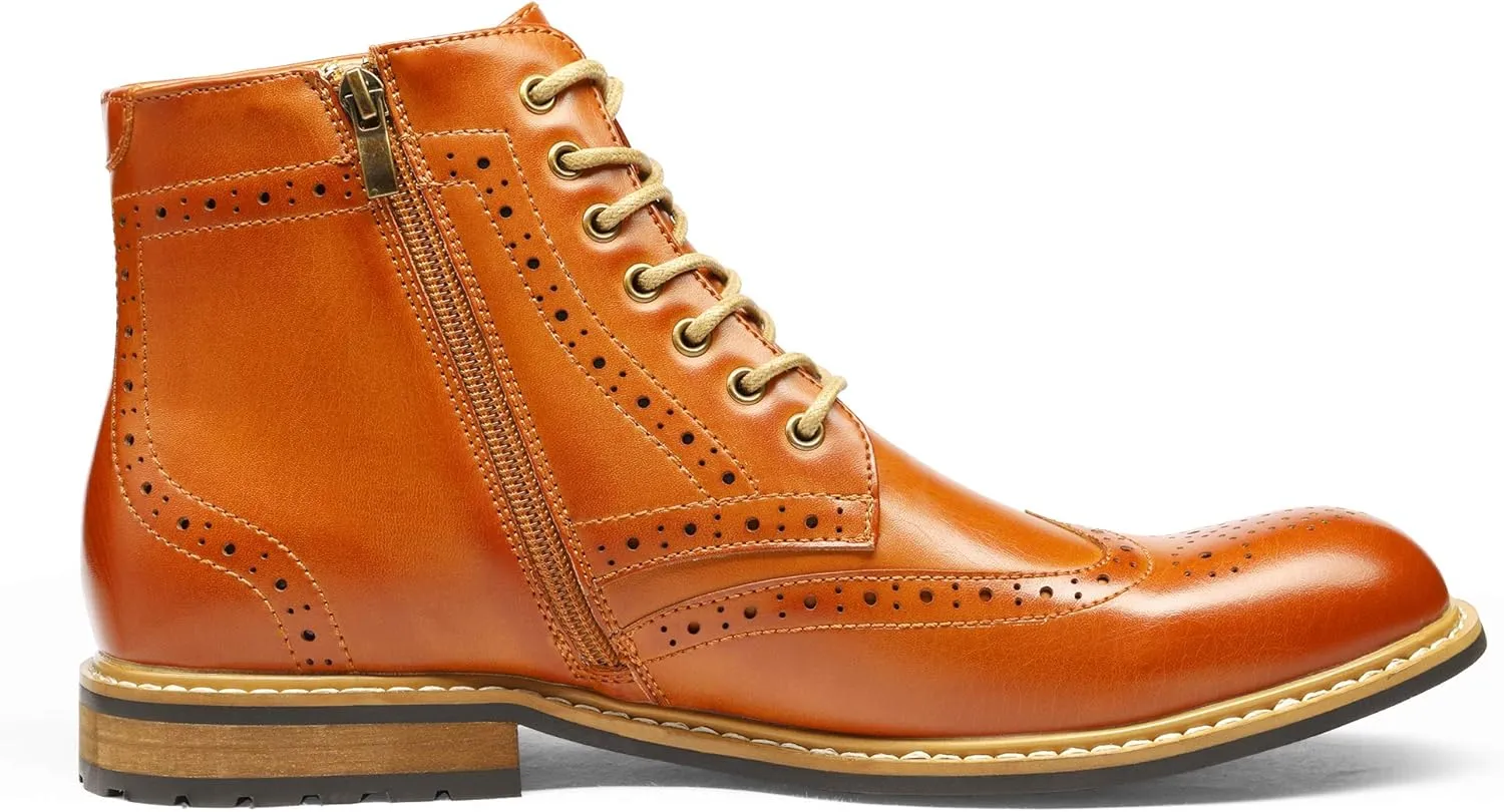 Bruno Marc Men's Dress Ankle Motorcycle Boots