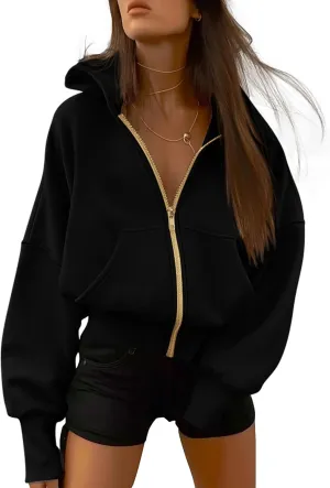BTFBM Womens Zip Up Hoodies Long Sleeve Fashion Sweatshirt Fleece Y2K Hooded Jacket 2025 Trendy Fall Spring Clothes