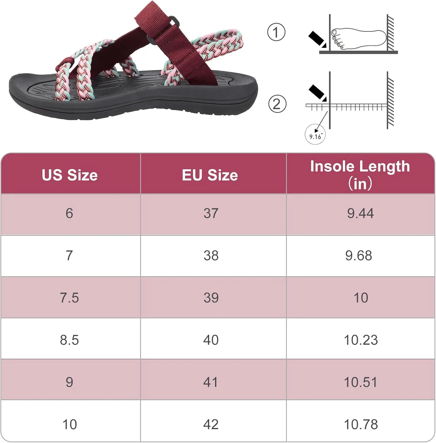 CAMEL CROWN Hiking Sandals for Women Comfortable Athletic Sport Sandal with Arch Support for Casual Walking Outdoors Water Beach Vacation