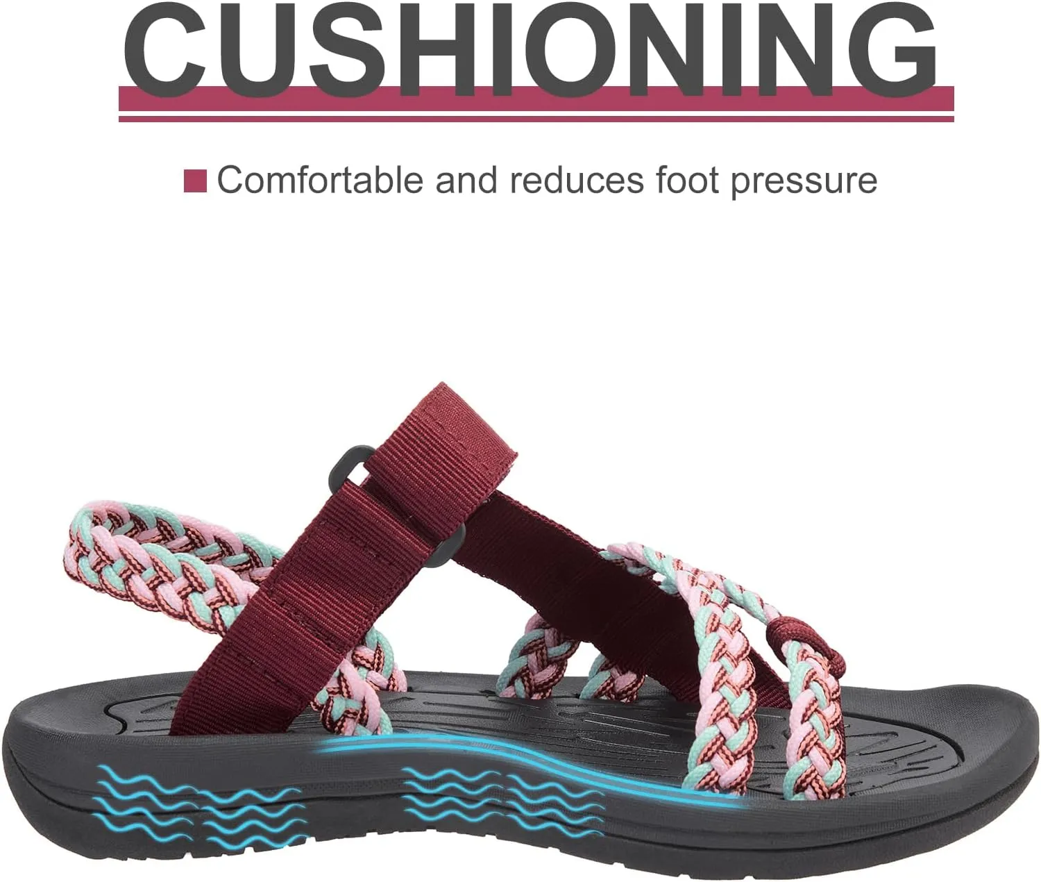 CAMEL CROWN Hiking Sandals for Women Comfortable Athletic Sport Sandal with Arch Support for Casual Walking Outdoors Water Beach Vacation
