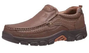 CAMEL CROWN Mens Loafers Slip On Loafer Leather Casual Walking Shoes Comfortable for Work Office Dress Outdoor