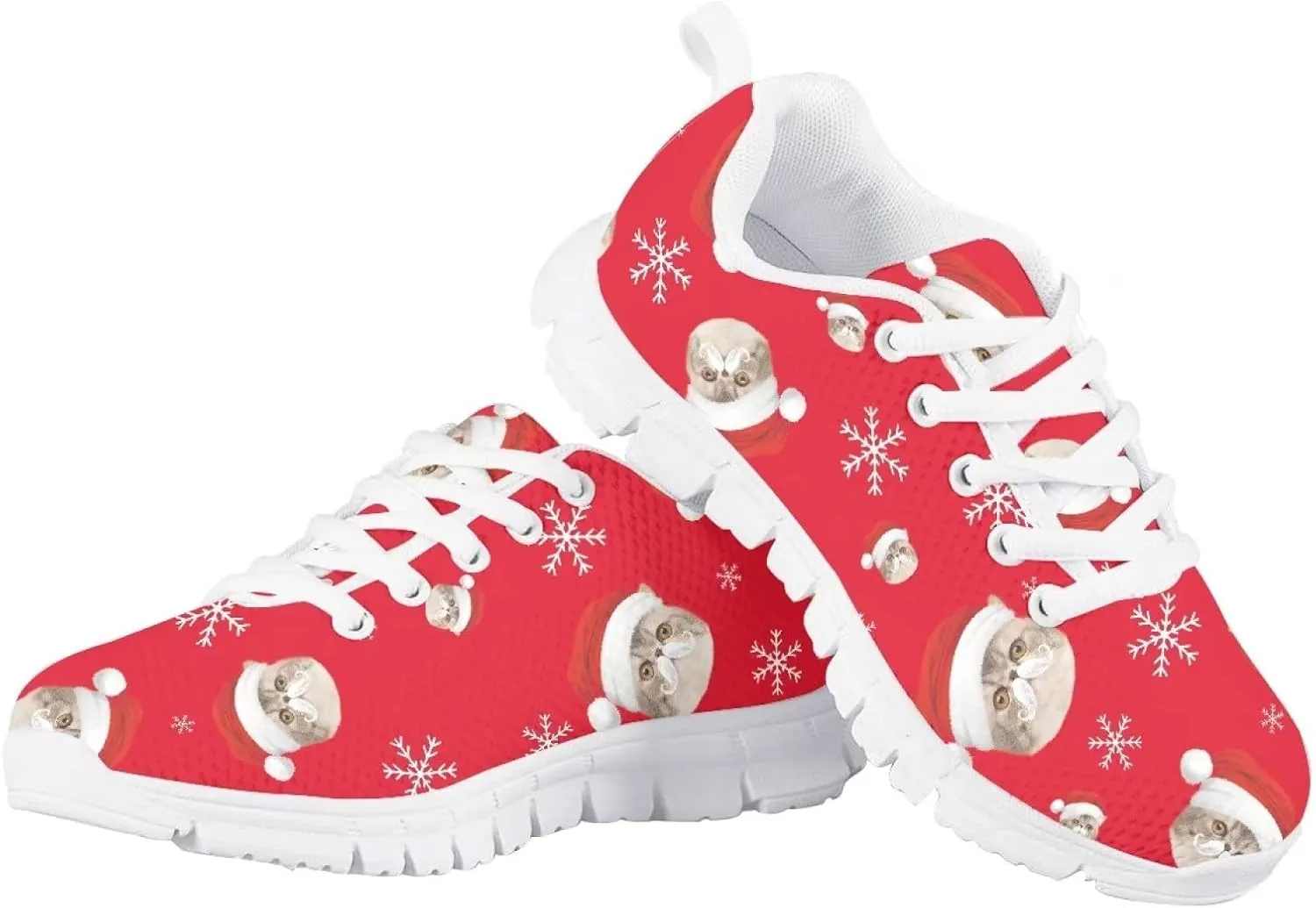 Christmas Shoes for Girls Boys Lightweight Casual Cute Athletic Sneakers Kids Running Shoes Holiday Outfit