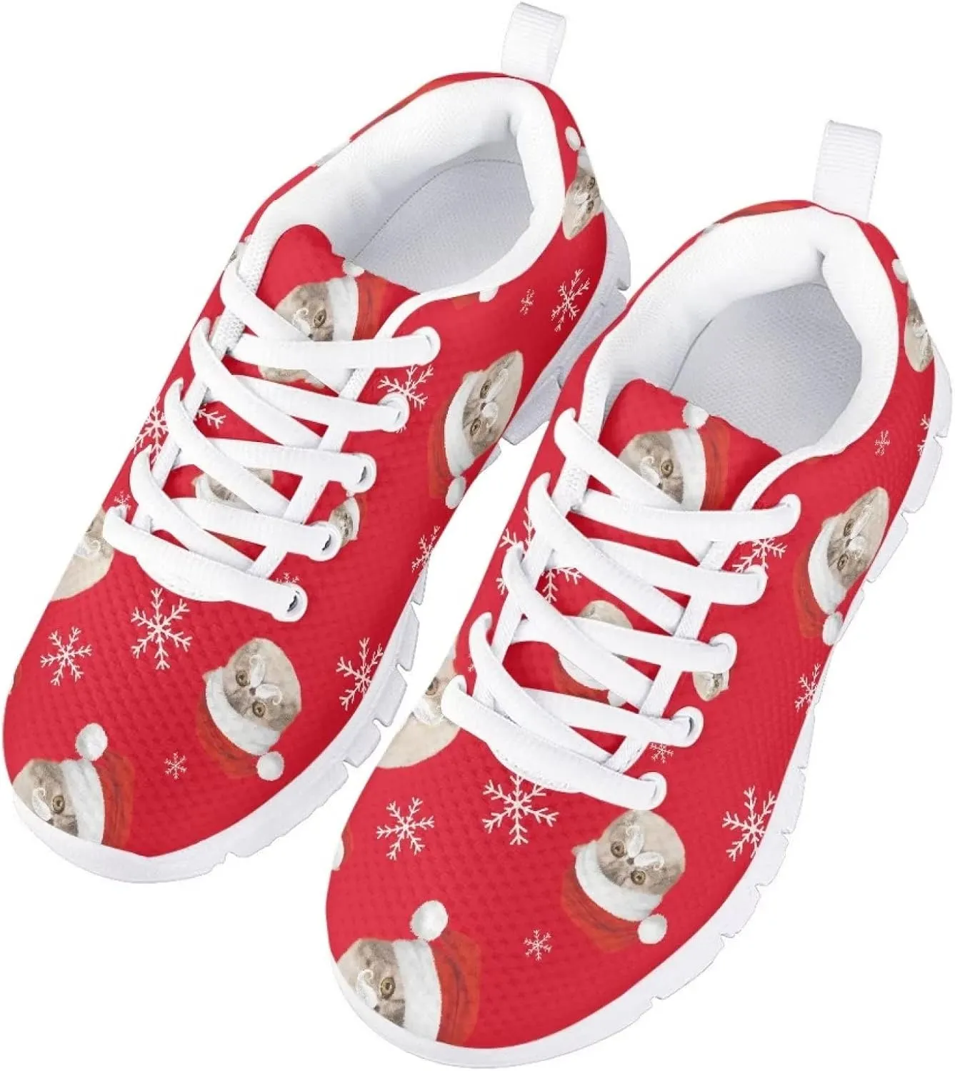 Christmas Shoes for Girls Boys Lightweight Casual Cute Athletic Sneakers Kids Running Shoes Holiday Outfit