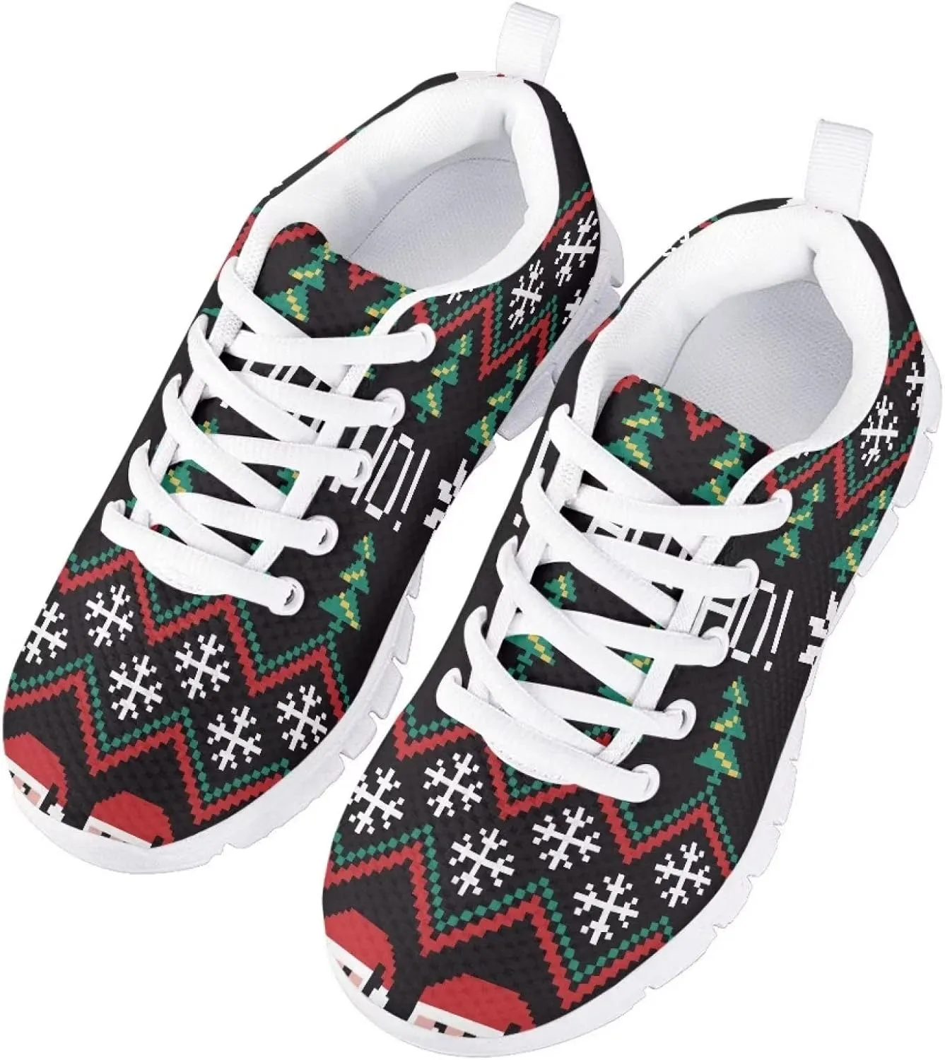Christmas Shoes for Girls Boys Lightweight Casual Cute Athletic Sneakers Kids Running Shoes Holiday Outfit