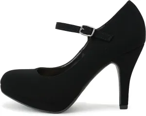 City Classified Comfort Topshoeave Women's Dennis Mary Jane High HEE Black l
