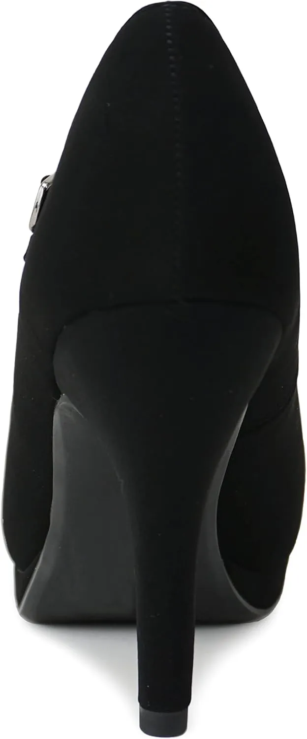 City Classified Comfort Topshoeave Women's Dennis Mary Jane High HEE Black l