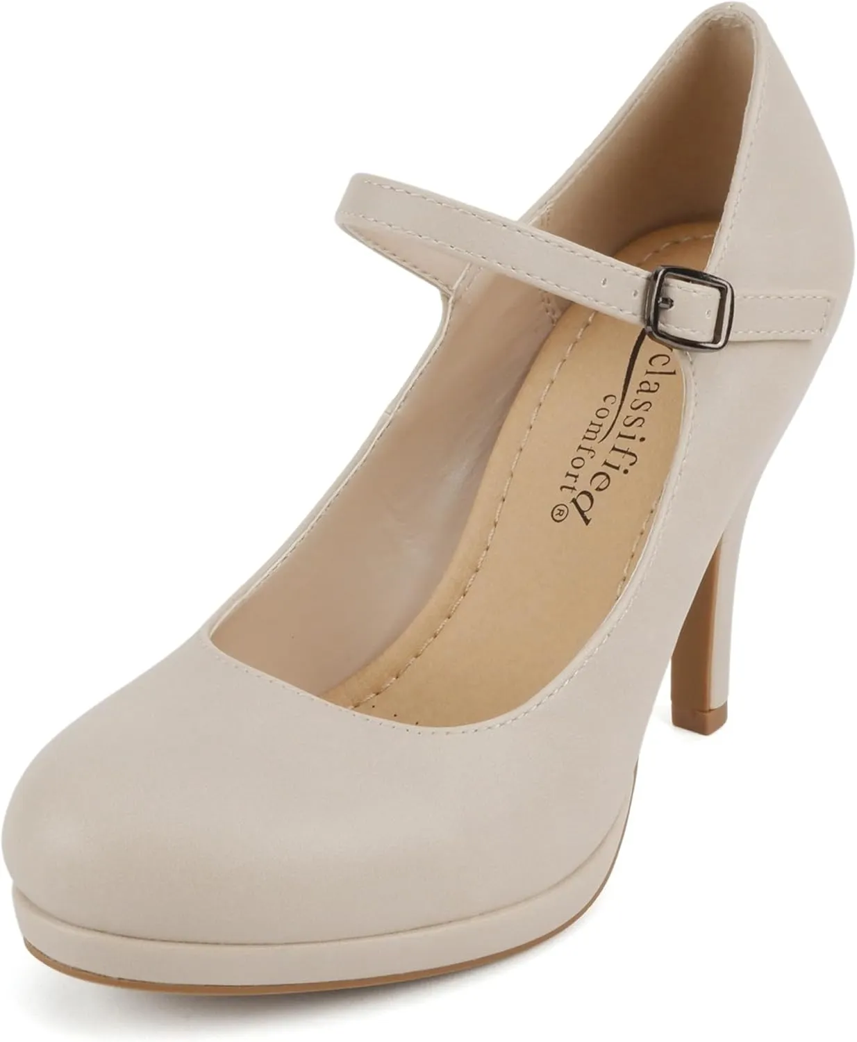 City Classified Comfort Topshoeave Women's Dennis Mary Jane High HEE Black l
