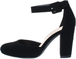 City Classified Comfort Women's Closed Toe Ankle Strap Block Heel