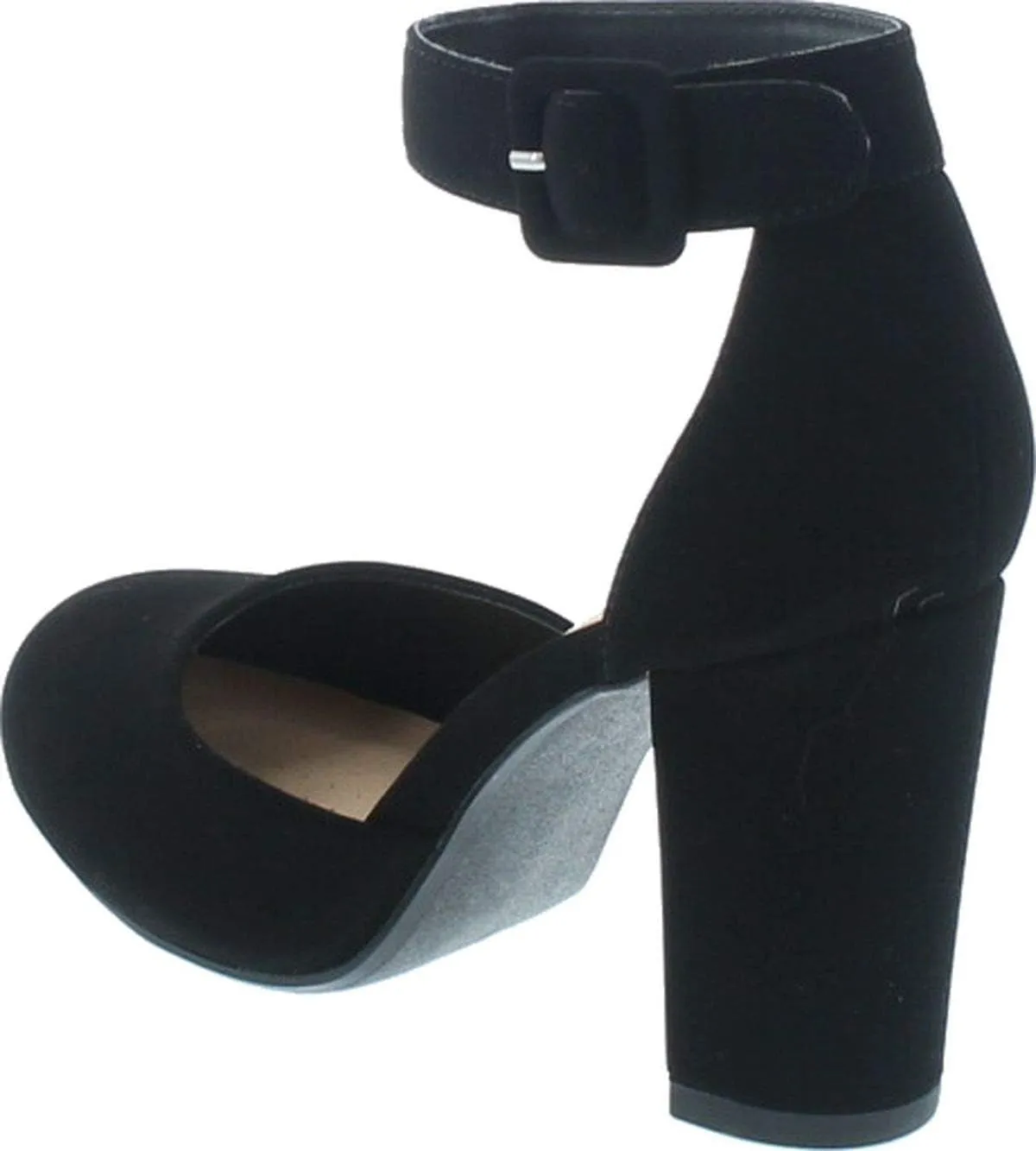 City Classified Comfort Women's Closed Toe Ankle Strap Block Heel