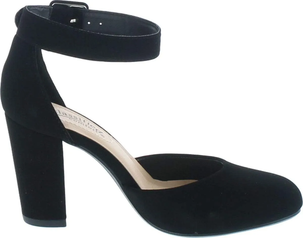 City Classified Comfort Women's Closed Toe Ankle Strap Block Heel