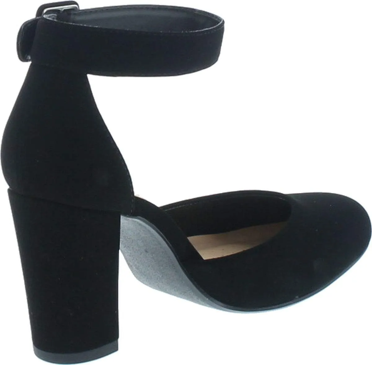 City Classified Comfort Women's Closed Toe Ankle Strap Block Heel