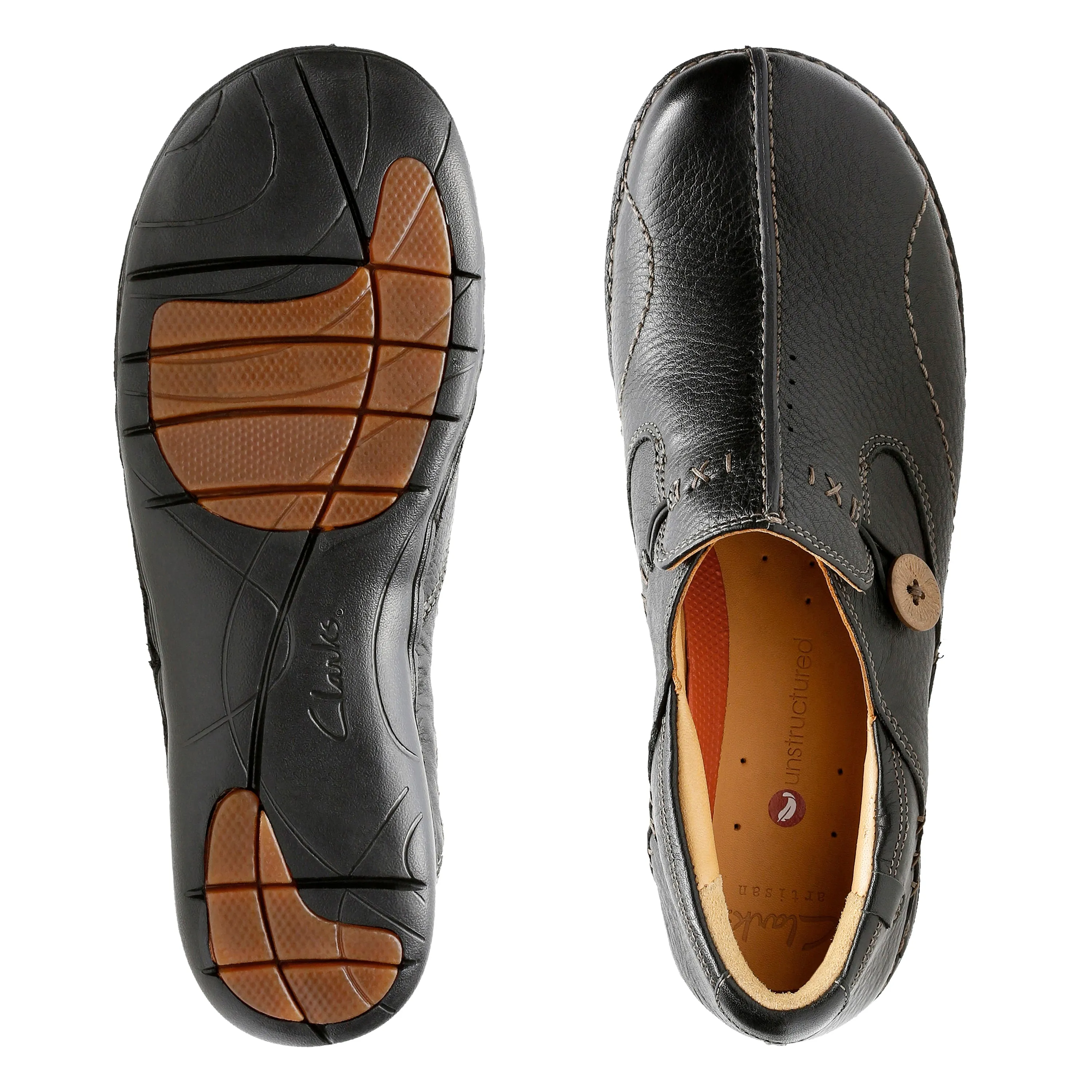CLARKS - Un Loop Black Leather
