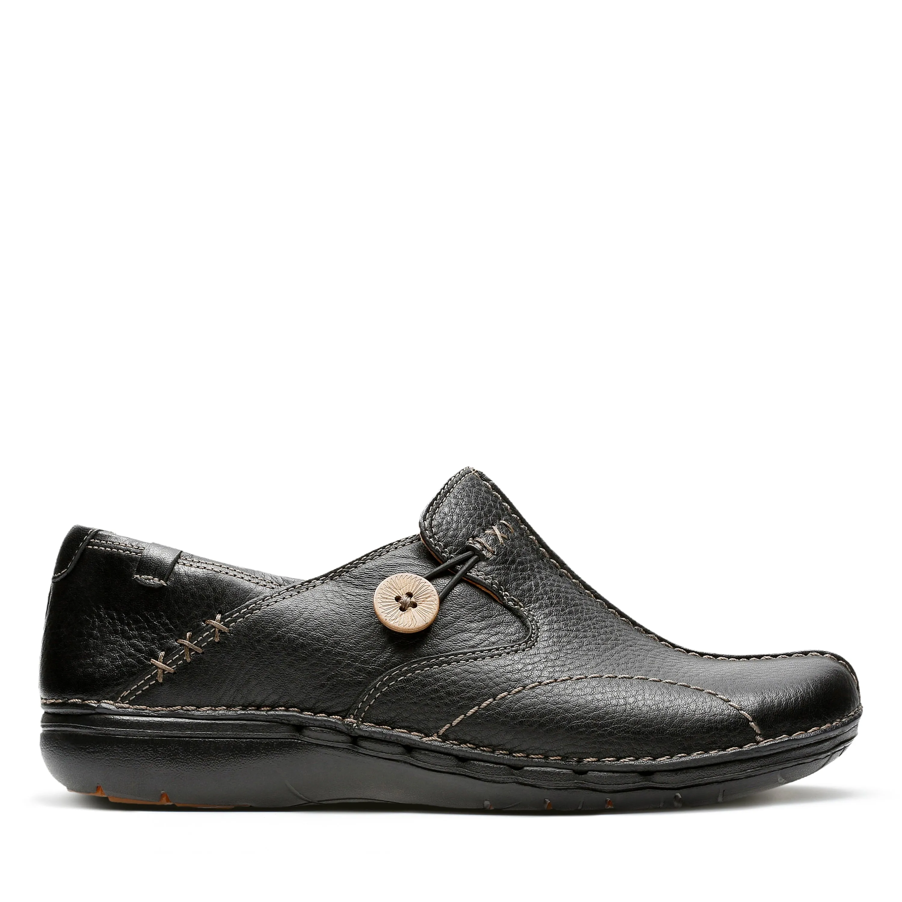 CLARKS - Un Loop Black Leather