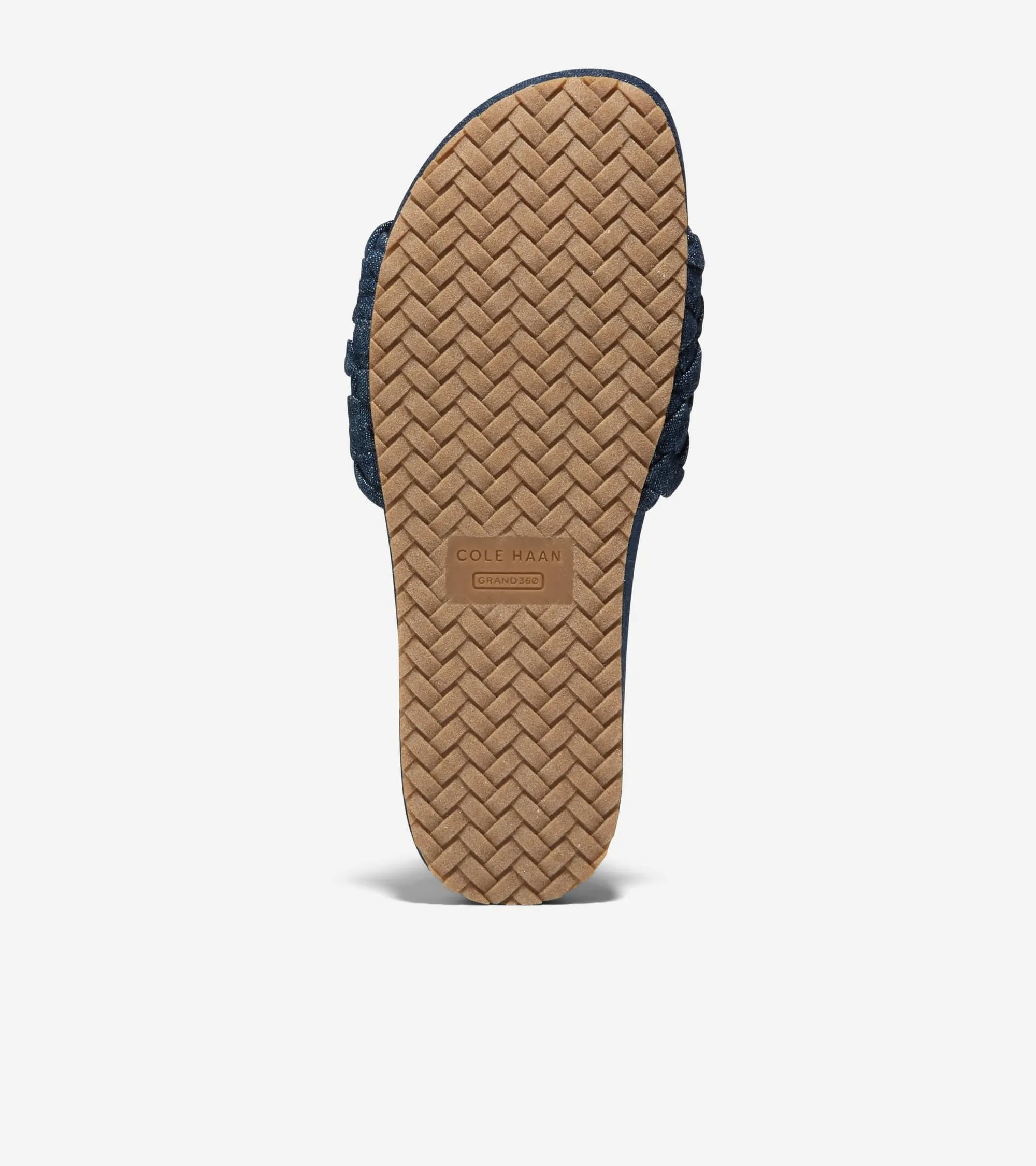 Clearance sale Haan Slide Open Leather Flat Denim Sandals Slip Mojave Rounded On Endless choices Cole Toe