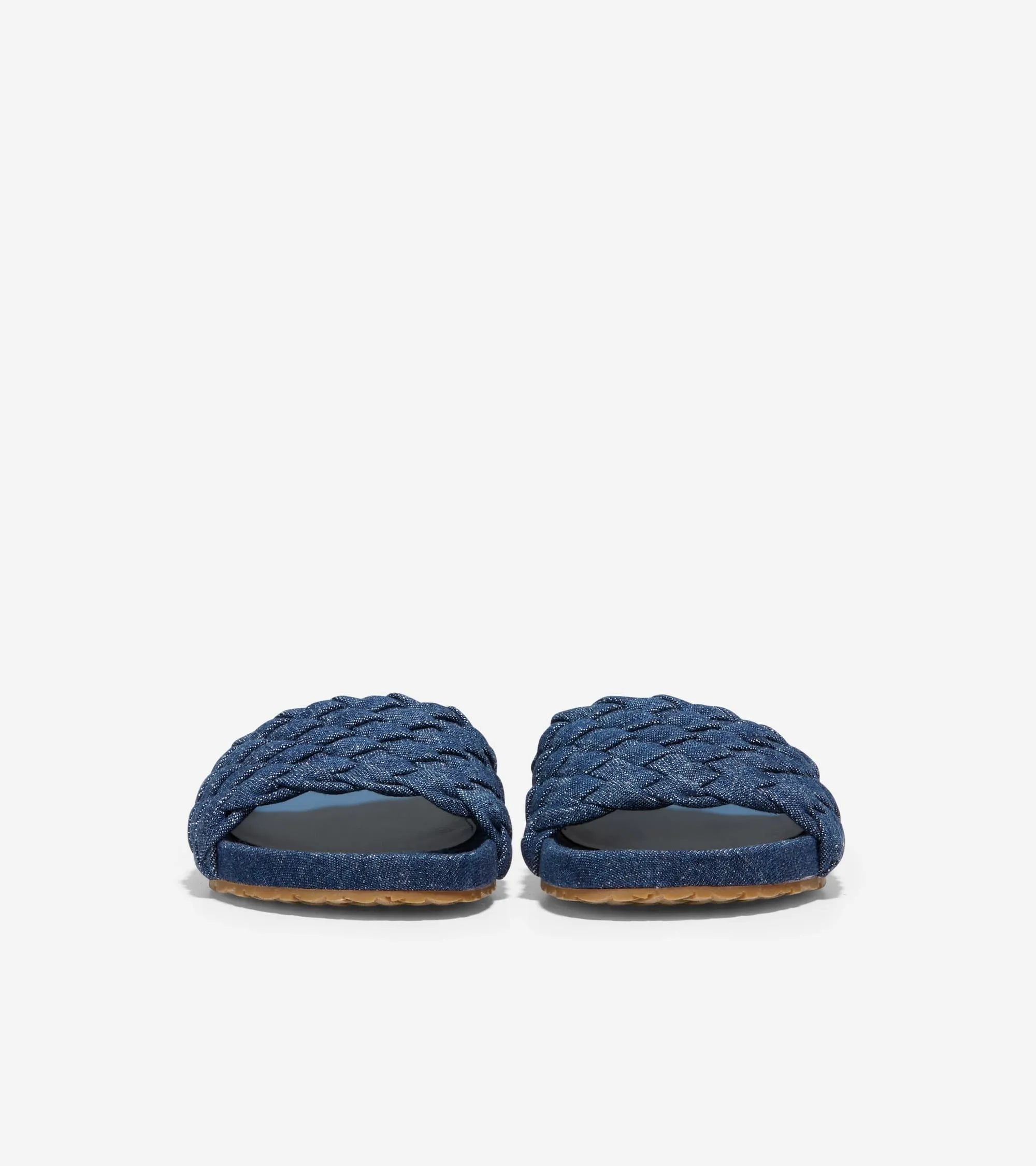 Clearance sale Haan Slide Open Leather Flat Denim Sandals Slip Mojave Rounded On Endless choices Cole Toe