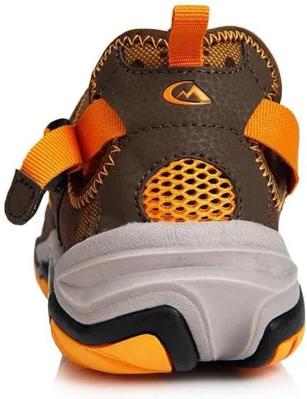Clorts Men's Water Shoes Athletic Sport Lightweight Walking Sneaker Fisherman Sandal Brown 3H021B