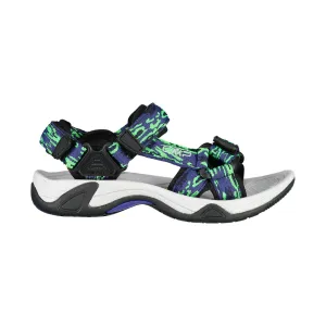CMP Junior Hamal Vegan Friendly Hiking Sandals (B. Blue/Verde Fluo)(Sizes EU38-41)