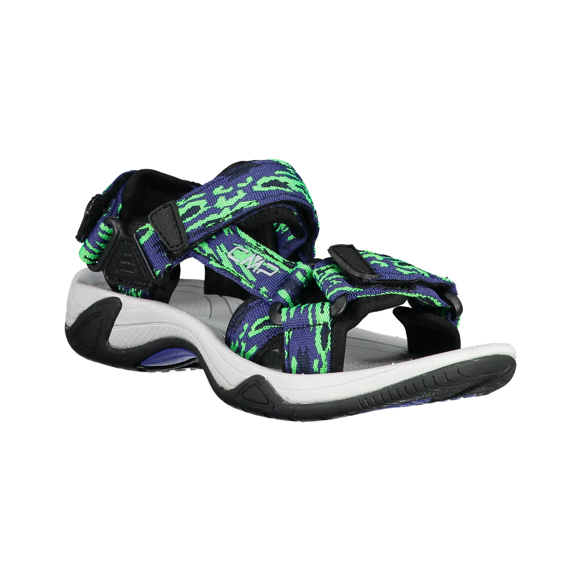 CMP Junior Hamal Vegan Friendly Hiking Sandals (B. Blue/Verde Fluo)(Sizes EU38-41)