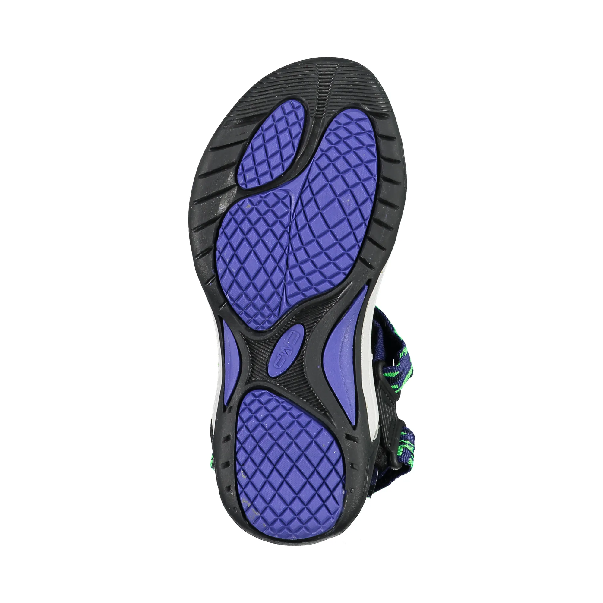 CMP Junior Hamal Vegan Friendly Hiking Sandals (B. Blue/Verde Fluo)(Sizes EU38-41)