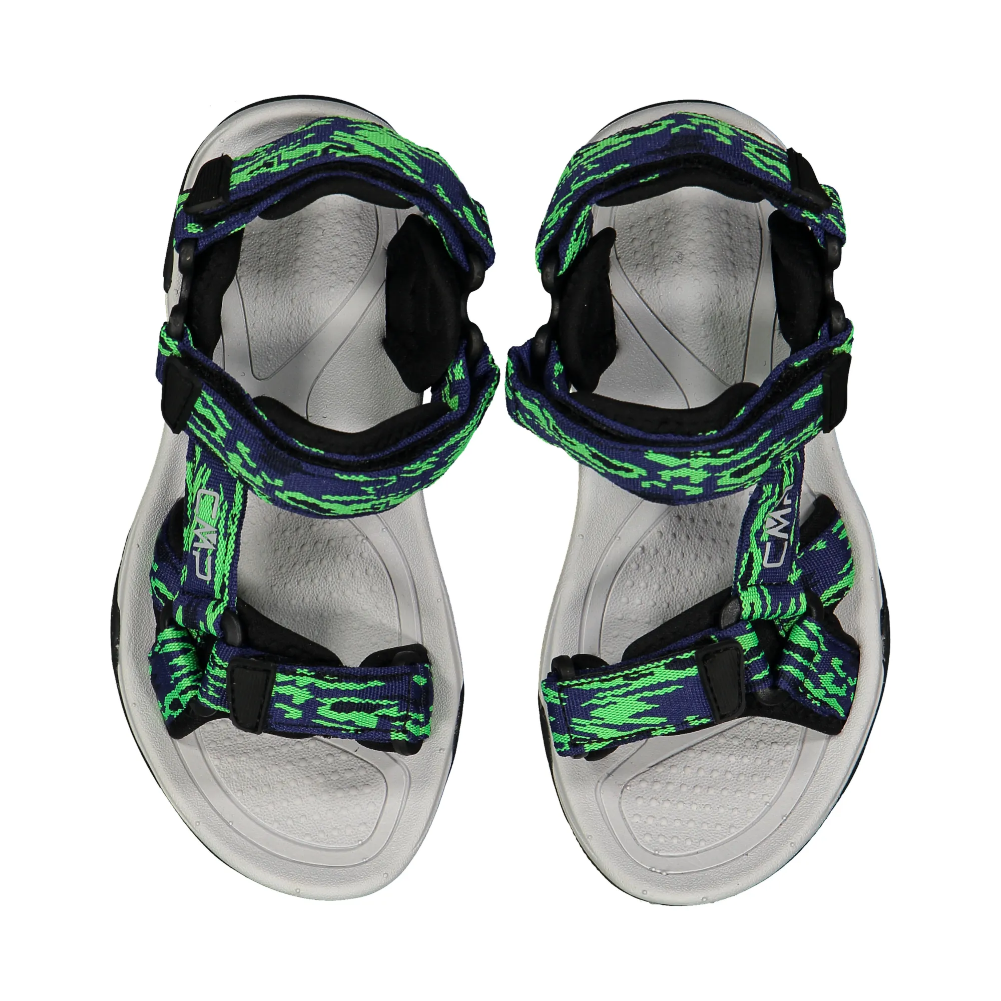 CMP Junior Hamal Vegan Friendly Hiking Sandals (B. Blue/Verde Fluo)(Sizes EU38-41)