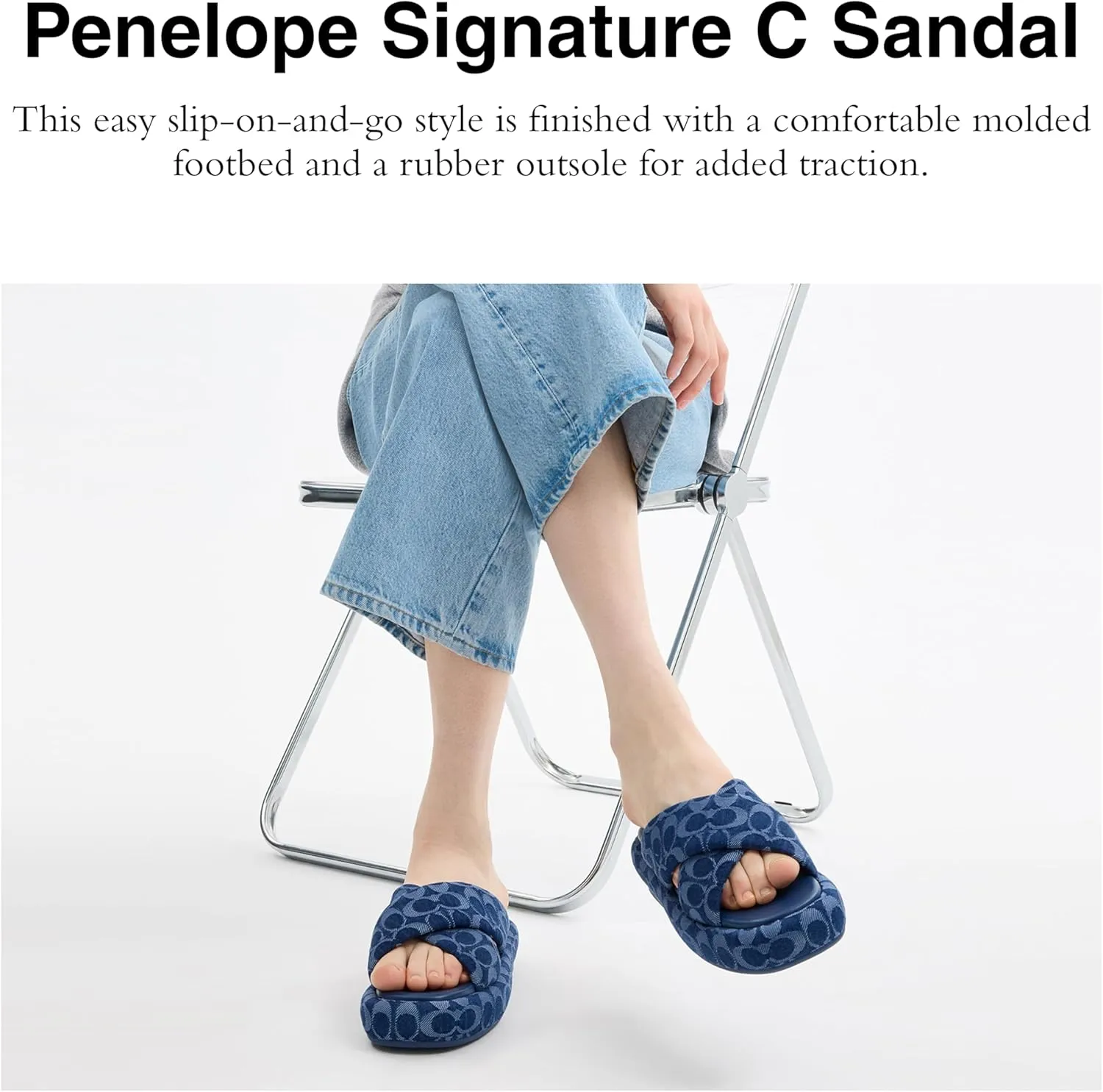 Coach Women's Penelope C Sandal in Signature Denim Platform