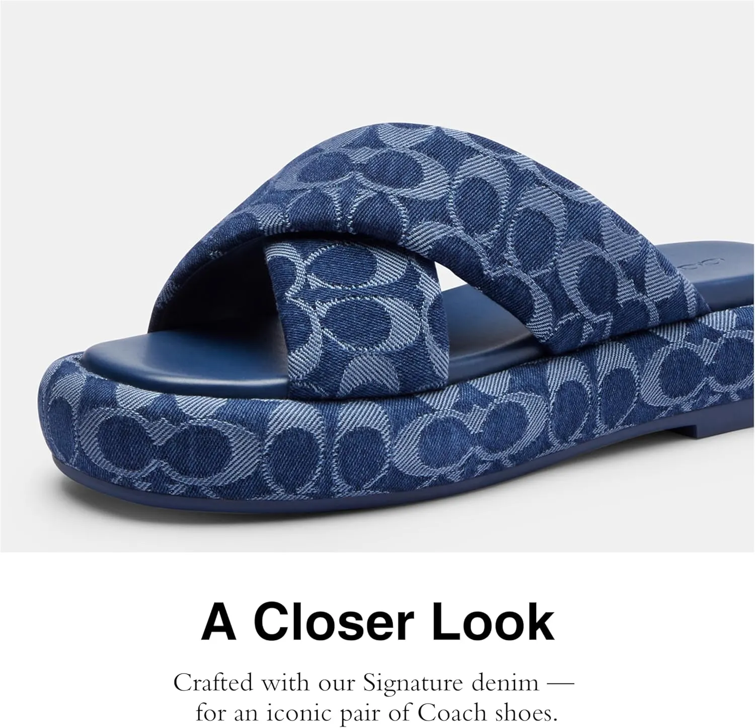 Coach Women's Penelope C Sandal in Signature Denim Platform
