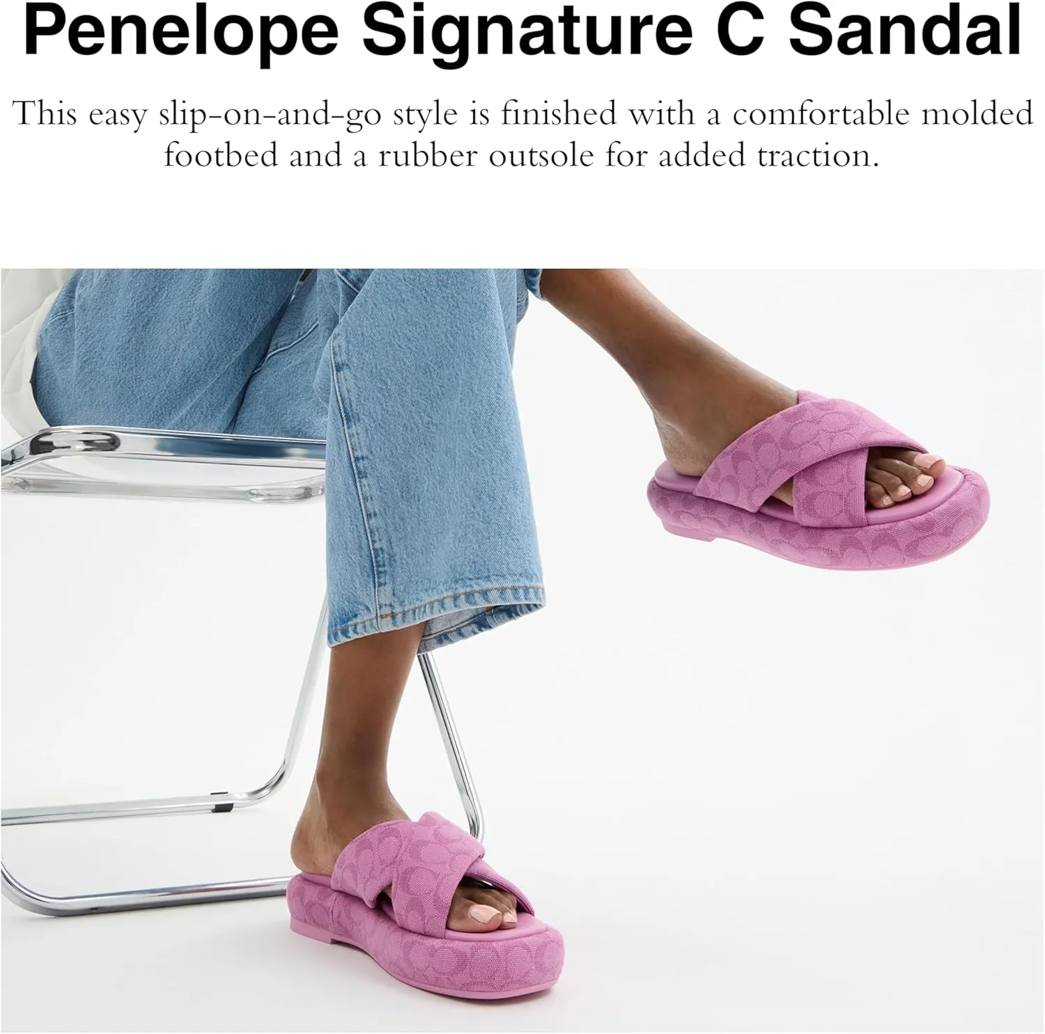 Coach Women's Penelope Signature C Sandal Platform