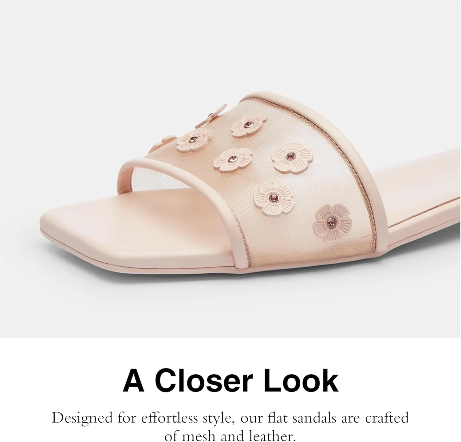 COACH Women's Tea Rose Flat Sandal Slipper