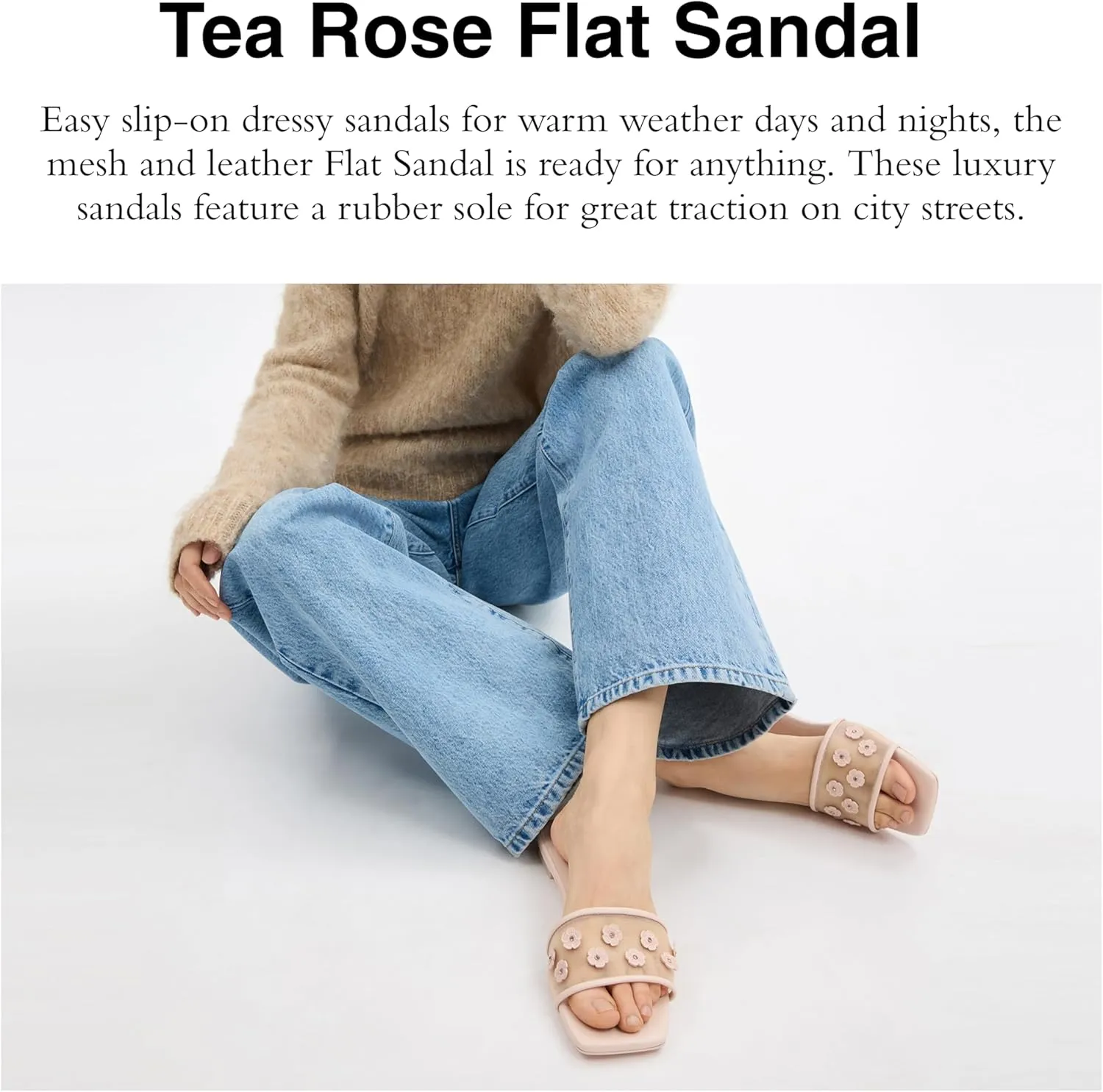 COACH Women's Tea Rose Flat Sandal Slipper