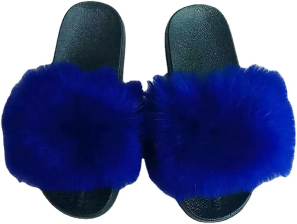 Colorful Fuzzy Slippers Cocktail Matching Fashion for Women Non Slip Quick Drying Shower Slides Cool Bathroom Soft Ultra Cushion thick sole Sandal